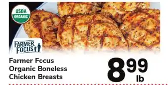 ACME Farmer focus organic boneless chicken breasts offer