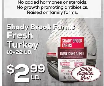 DeCicco & Sons Shady brook farms fresh turkey offer