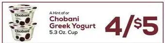 DeCicco & Sons Chobani greek yogurt offer