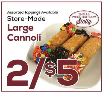 DeCicco & Sons Large cannoli offer