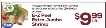 DeCicco & Sons E-z peel extra jumbo shrimp offer