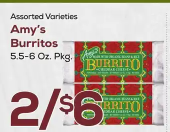 DeCicco & Sons Amy's burritos offer