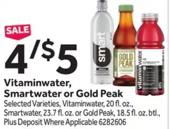 Stop&Shop Vitaminwater, smartwater or gold peak offer