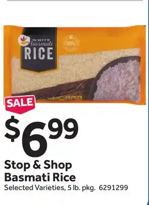 Stop&Shop Stop & shop basmati rice offer