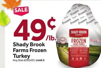 Stop&Shop Shady brook farms frozen turkey offer