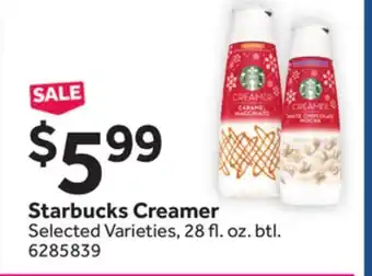Stop&Shop Starbucks creamer offer
