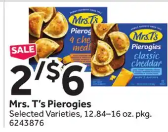 Stop&Shop Mrs. t's pierogies offer