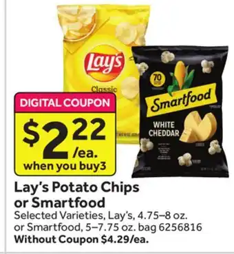 Stop&Shop Lay's potato chips or smartfood offer