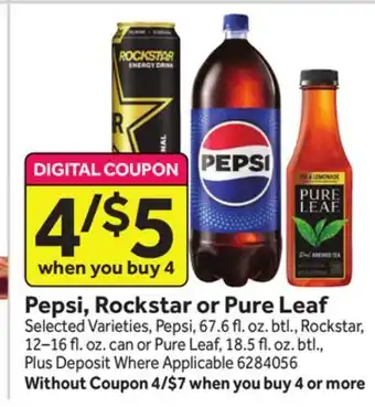 Stop&Shop Pepsi, rockstar or pure leaf offer