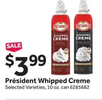 Stop&Shop Président whipped creme offer