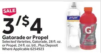 Stop&Shop Gatorade or propel offer