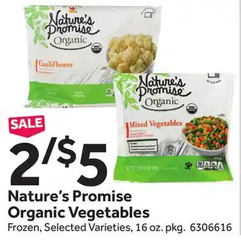 Stop&Shop Nature's promise organic vegetables offer