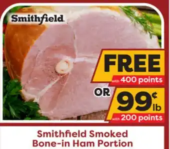 Weis Markets Smithfield smoked bone-in ham offer