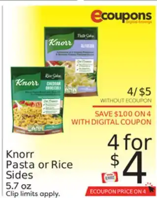 Weis Markets Knorr pasta or rice sides offer
