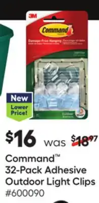 Lowe's Command 32-pack adhesive outdoor light clips offer