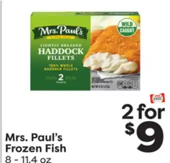 Weis Markets Mrs. paul's frozen fish offer