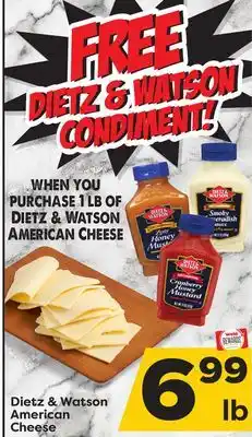 Weis Markets Dietz & watson american cheese offer