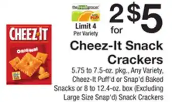 The Fresh Grocer Snack crackers offer