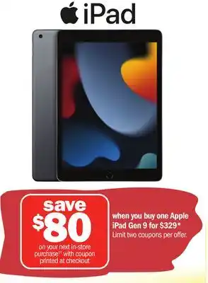Meijer Apple ipad gen 9 offer