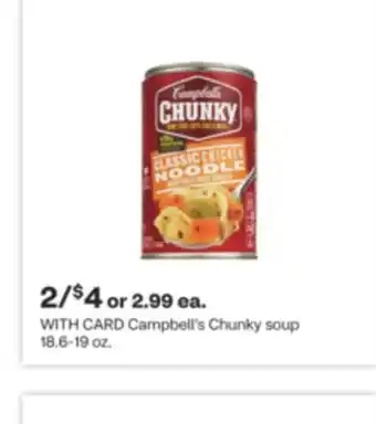 CVS Campbell's chunky soup 18.6-19 oz offer