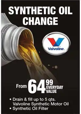 Blain's Farm & Fleet Synthetic oil change offer