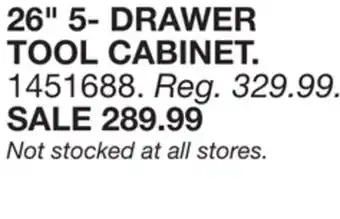 Blain's Farm & Fleet 26 5- drawer tool cabinet offer