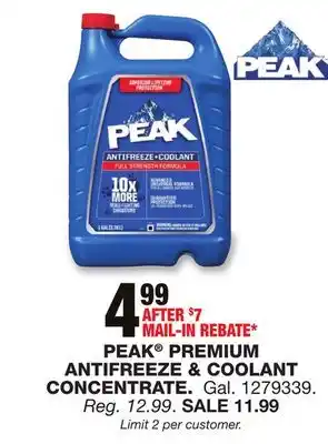 Blain's Farm & Fleet Peak premium antifreeze & coolant concentrate offer
