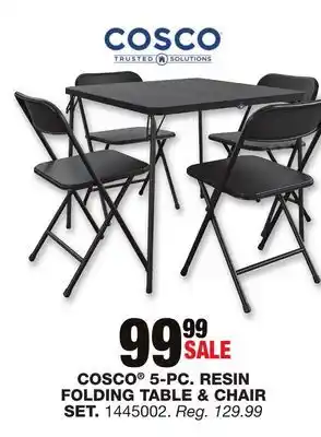 Blain's Farm & Fleet Cosco 5-pc. resin folding table & chair set offer