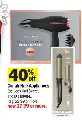 Meijer Conair hair appliances offer