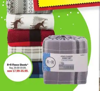 Meijer R+r fleece sheets offer