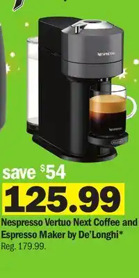 Meijer Nespresso vertuo next coffee and espresso maker by de'longhi offer