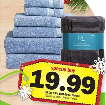 Meijer Loft dry 6 pc. bath towel bundle offer