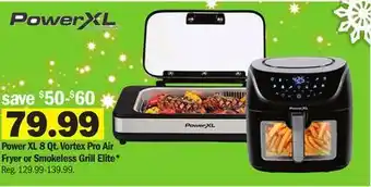 Meijer Power xl 8 qt. vortex pro air fryer or smokeless grill elite offer