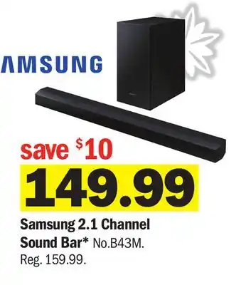 Meijer Samsung 2.1 channel sound bar offer