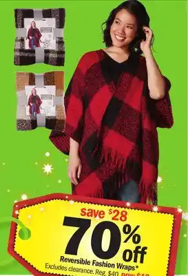 Meijer Reversible fashion wraps offer