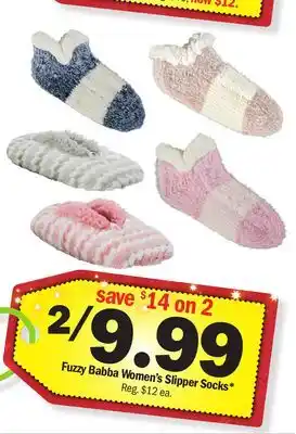 Meijer Fuzzy babba women's slipper socks offer