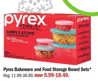 Meijer Pyrex bakeware and food storage boxed sets offer