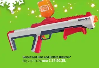 Meijer Select nerf dart and gelfire blasters offer