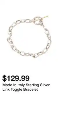 TJ Maxx Made in italy sterling silver link toggle bracelet offer