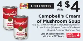 ShopRite Cream of mushroom soup offer