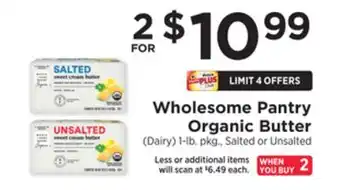 ShopRite Organic butter offer