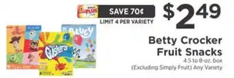 ShopRite Fruit snacks offer