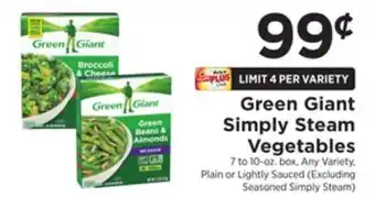 ShopRite Simply steam vegetables offer