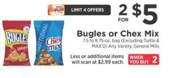 ShopRite Bugles or chex mix offer