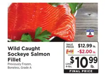 ShopRite Wild caught sockeye salmon fillet offer