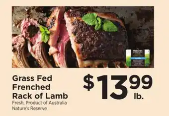 ShopRite Grass fed frenched rack of lamb offer