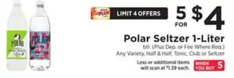 ShopRite Seltzer 1-liter offer