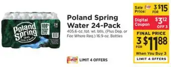 ShopRite Water 24-pack offer