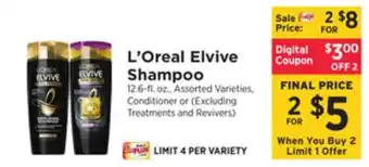 ShopRite Elvive shampoo offer