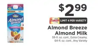 ShopRite Almond breeze almond milk offer